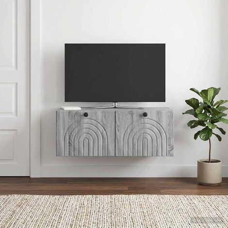 Wandmontierter TV-Schrank Graues Sonoma 78,5 x 41 x 30 cm (1/5)