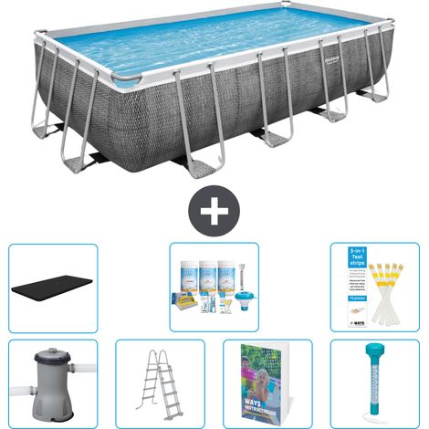 Bestway Bestway Power Steel Rectangulaire - 488x244x122 cm - 8-pièces S574 (1/4)
