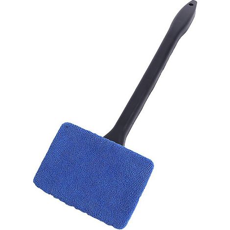 Brosse de nettoyage pour vitres de voiture, outil de dépoussiérage pour pare-brise avec manche amovible (bleu) (1/5)