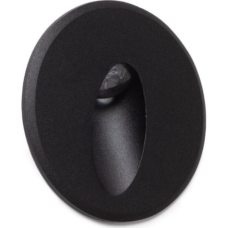 LED Außenleuchte 3W Einbau Wand Rund Oval Adam 2700K Schwarz Warmweiß (1/5)