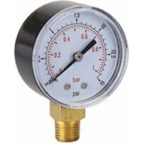 2-Zoll-Saugdruckmanometer, Vakuumdruckmanometer für Luftkompressoren, Wasser, Öl, Gas, 1/4 NPT, Bodenmontage MF