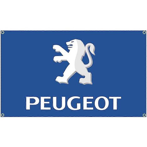 Drapeau Peugeot en polyester imprimé 90 x 150 cm motif motos de course décoration intérieure ou extérieure - 60 x 90 cm - voir photo 34984 (1/5)