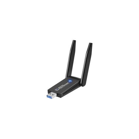 Clé WiFi Puissante, Cle WiFi USB 3.0 Double Bande, 2.4G / 5.8GHz Dongle WiFi, Adaptateur USB WiFi PC/Laptop/Desktop/Tablet, Compatible avec Windows 11/10/8/7/Vista/XP, Mac OS X (1/2)
