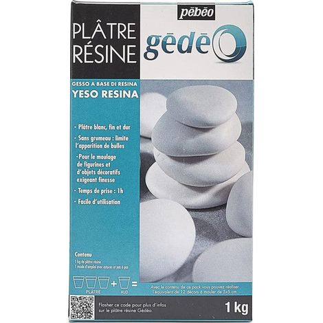 Plâtre résine - Pebeo - PB7663 - 1 kg - Pour adultes - Apparence lisse et soyeuse