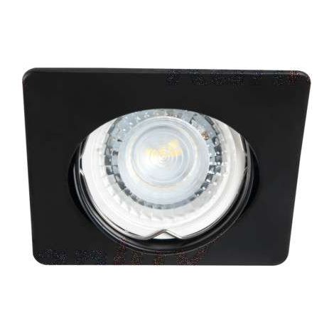 Support de spot encastrable perçage 75mm carré Mat noir (1/4)