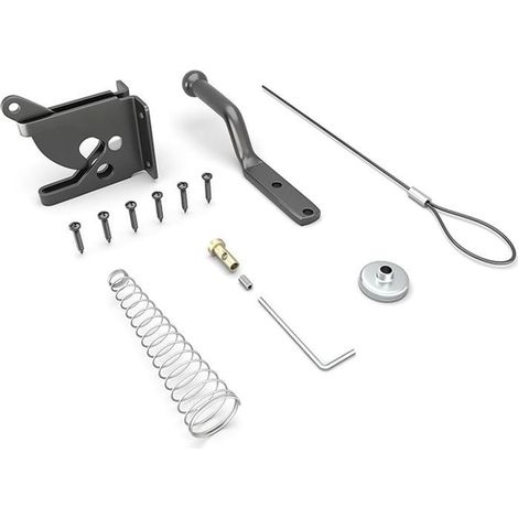 Loquet de portail à verrouillage automatique câble traction réglable (1/5)