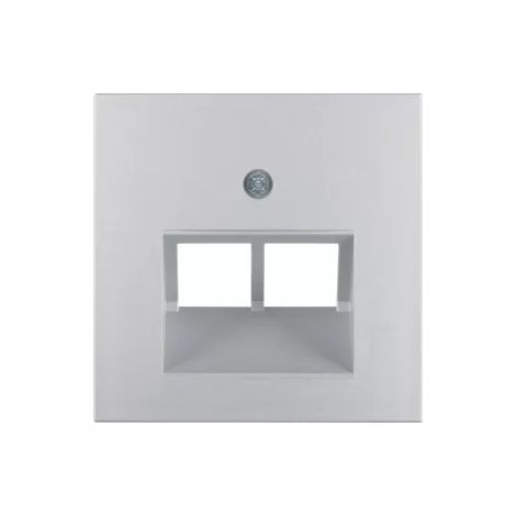 Berker ZENTRALPLATTE F.RJ 45 2-FACH (14091404 ALU B.1/B.3) (1/2)