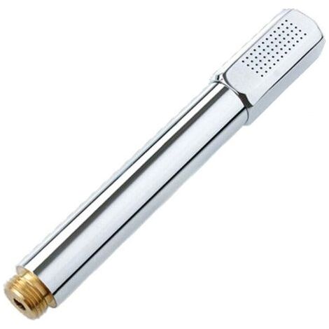 GROHE Duschkopf, 1 Strahlart, Handbrause, mit Verbrühschutz-Technologie und Wasserersparnis, einfach zu installieren und zu reinigen, Chrom (quadratischer Kopf)