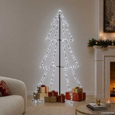 Albero di Natale a Cono 240 LED per Interni Esterni 118x180 cm vidaXL (1/4)