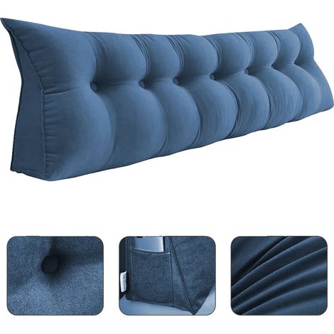 Cojín, soporte cómodo, fácil de limpiar, AZUL OSCURO-a, 180X50X20-a (1/2)