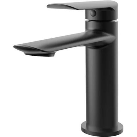 Mitigeur de lavabo sans garniture de vidage (bouchon) noir mat (1/3)