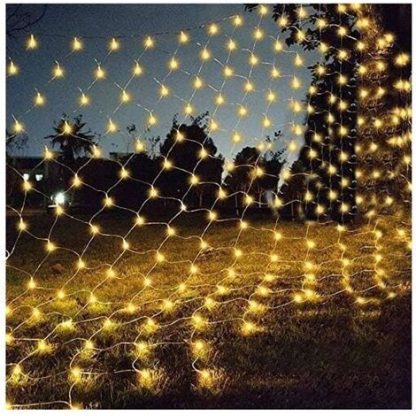 Guirnalda de luces de red de 3 x 2 m – 192 LED blancos cálidos, 8 modos, resistente al agua y regulable – para Navidad, bodas o decoración interior/exterior.