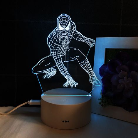 Veilleuse LED 3D, thème anime, avec télécommande, idéale pour la chambre, la table de chevet, le salon et une ambiance chaleureuse.-AquaForge (1/5)