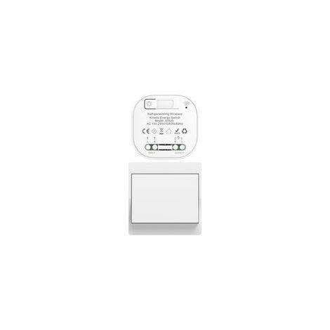 Interrupteur sans fil autonome 433 MHz – Portée jusqu’à 100 m – Installation sans câblage – Commande à distance de l’éclairage domestique – 1 touche (1/5)