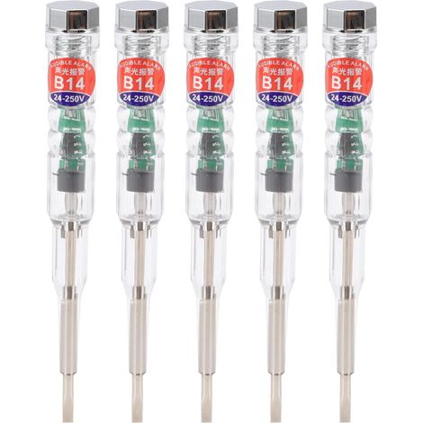 Stylo Testeur électrique, 5pcs Multifonctionnel De Poche Domestique avec Lumière De Couleur LED (1/5)