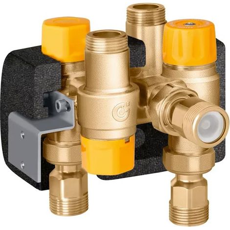 Kit di collegamento bollitore solare con caldaia, con integrazione termica. Caleffi 263350 Ottone