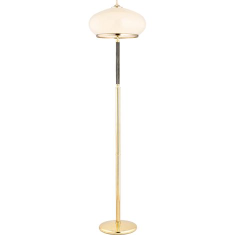Lampadaire rétro doré et écru 165 cm, 3 lumières E27 15 W, métal, ASTORIA IMPERIAL Alfa (1/2)