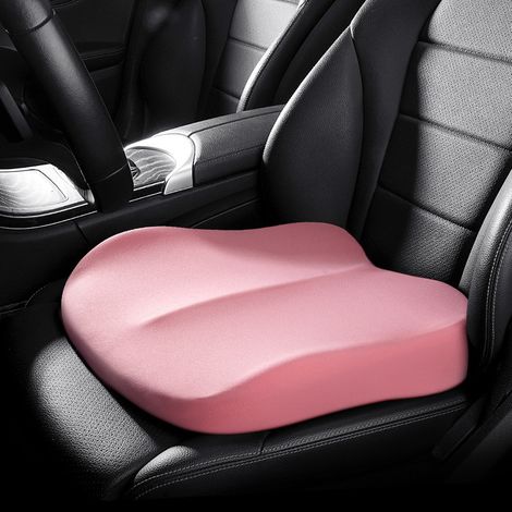 Coussin Réhausseur de Siège Auto en Mousse à Mémoire de Forme – Surélévation 6-9 cm pour Femme de Petite Taille, Housse Esthétique Rose Sakura Confortable et Universelle Toutes Saisons