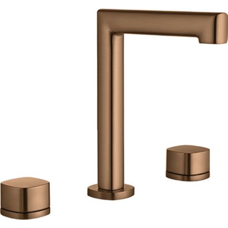 Lavabo bimando sobrencimera caño bajo Toscana oro rosa cepillado [ IMEX® ] (1/2)