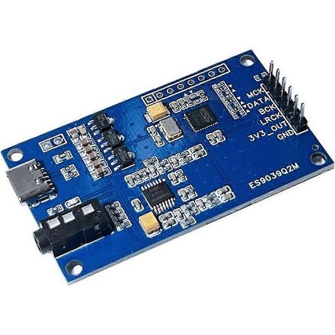 ES9039Q2M I2S Digitaler Audioeingang für DAC-Decodierungsplatine, 3,5-mm-Ausgang, Audiomodul, USB 5V (1/5)