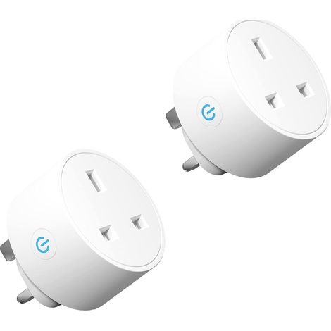 Prise connectée Mini 13A WiFi compatible avec Amazon Alexa, Google Home et SmartThings, télécommande sans fil avec minuterie, aucun hub requis
