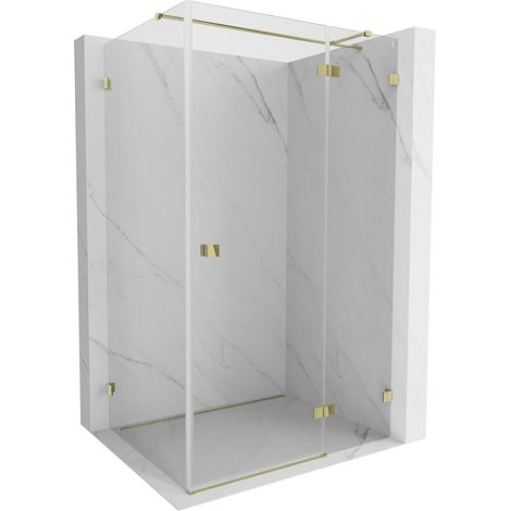 Mexen Lunar T Duschtür rechts 90 x 110 cm, transparent, gold - 834T-090-110-50-00-P (1/5)