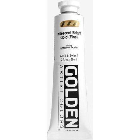Golden : Heavy Body Acrylic Paint : 60ml : Bright Gold Fine Iridescent