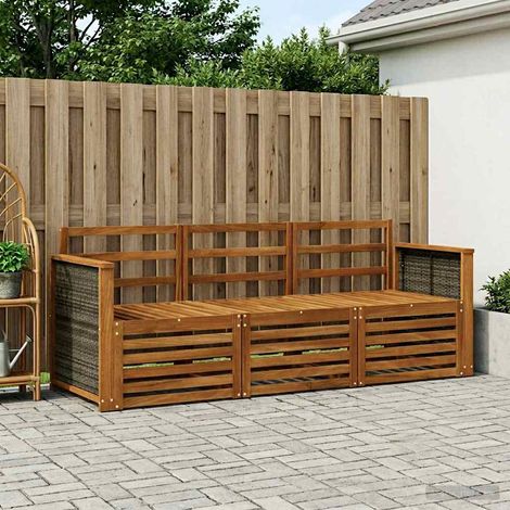 vidaXL Sofa Sets 3 pcs Solid Acacia Wood (1/5)