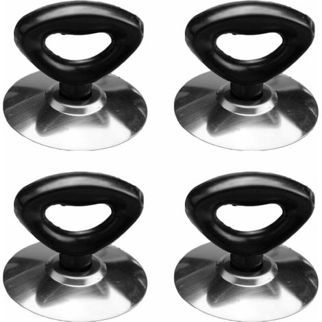 Lot de 4 poignées de rechange pour couvercles de casseroles en verre, boutons antirouille – DELKEVIC (1/5)