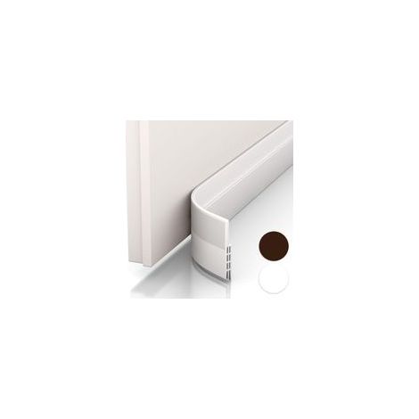 Joint d'étanchéité pour bas de porte - Joint d'étanchéité isolé neuf pour bas de porte (installation rapide), idéal pour isoler du froid, du bruit et de l'humidité (1 mètre blanc). (1/4)