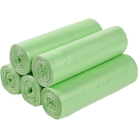 Sacs poubelle 100PCS Doublure de petite poubelle pour poubelle de comptoir Sacs à ordures/déchets, épais, pour aliments/ ménage/ jardin(60X50cm) (1/5)