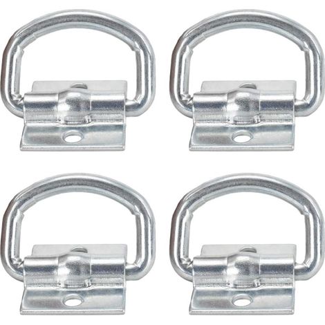 4 Pièces Anneaux d'Arrimage en D : Pour Ancrage, Remorque, Bateau, Camions & Fourgonnettes (1/5)