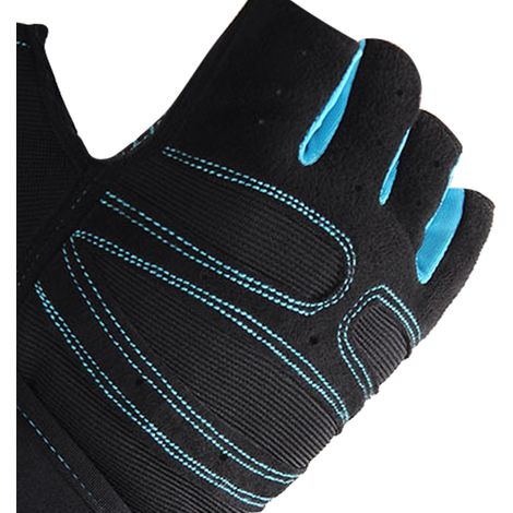 Gants de musculation demi-doigts pour homme, gants de cyclisme et de fitness, gants de poignet pour salle de sport en extérieur, bleu clair, taille M (1/5)