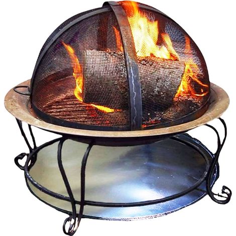 Tapis de protection ignifuge pour foyer et barbecue, double face rond pour jardin et camping, diamètre 101,5 cm / 40 pouces (1/5)