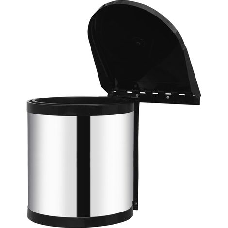 Pattumiera da incasso per cucina 12 litri acciaio inox 020006040