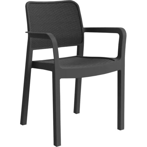 Keter Samanna chaise de jardin graphite ergonomique (1/3)