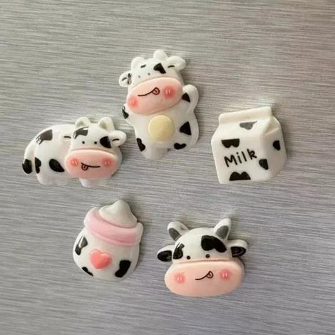 Lot de 5 aimants de réfrigérateur vache, lait, bouteille pour réfrigérateur, cuisine, bureau, réfrigérateur - MMCD-ZGL-05164 (1/5)