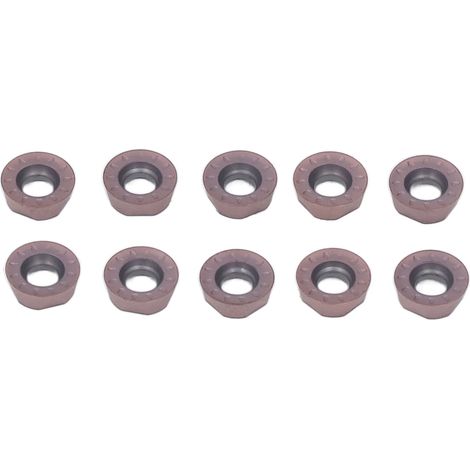 10 Pièces Pastilles Carbure Rondes Lames de Tour à Métaux Insert de Coupe en Carbure pour Usinage Pièces Acier Inoxydable (1/5)