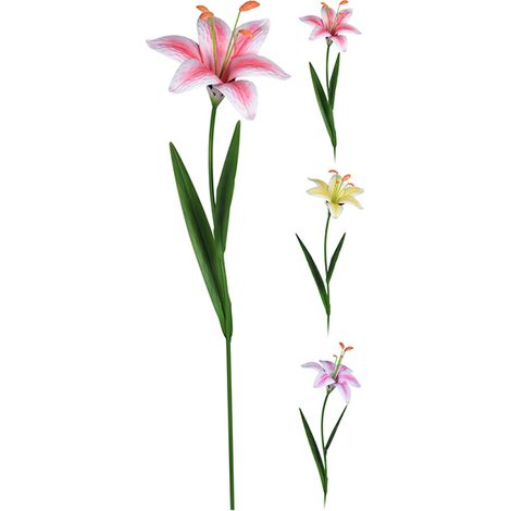 PINCHO FLOR 6 PETALOS METAL 75 CM