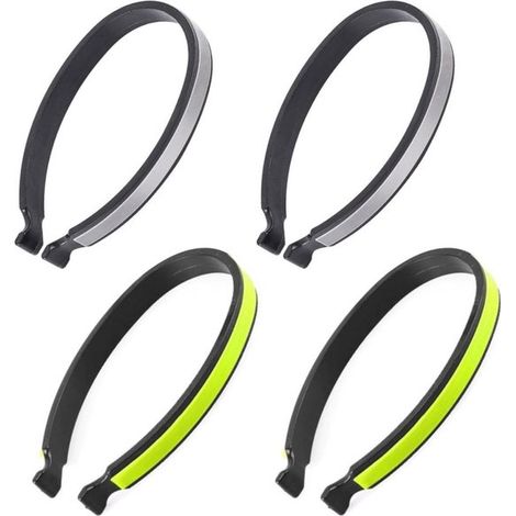 Clip reflectante para bicicleta，clip apto para pantalones cortos de ciclismo，revestimiento reflectante apto para ciclismo (verde，gris) (1/4)