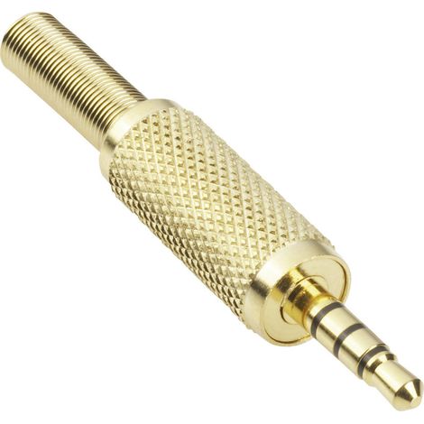 BKL Electronic 1103057 Klinken-Steckverbinder 3.5 mm Stecker, gerade Polzahl: 4 Stereo Gold 1 St.