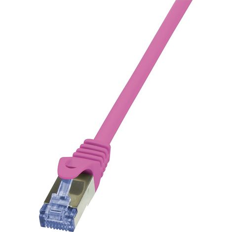 LogiLink Cat6a S/FTP, 1m cable de red Rosa S/FTP (S-STP)
