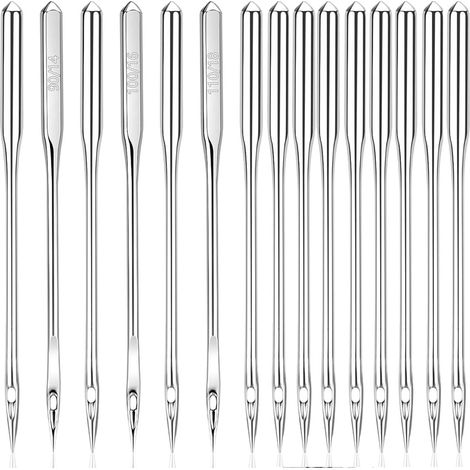 60 Aiguilles pour Machine à Coudre,Taille Universelle 90/14 100/16 110/18 3 Tailles D'aiguilles Universelles pour Machine à Coudre, Taille Universelle 90/14 100/16 110/18, pour Cuir,Jeans,Toile,Tissu (1/5)