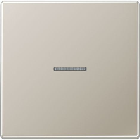 JUNG HOME Pulsador simple, con guía de luz, serie LS, acero inoxidable BT ES 17101