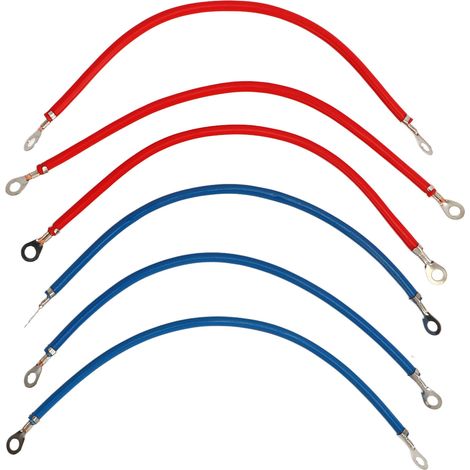 6Câbles onduleur batterie 25cm cuivre pur étamé résistance oxydation fils puissance pour vélo électrique (1/5)