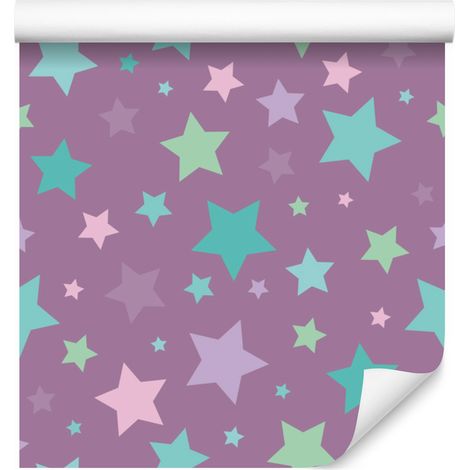 Papel pintado con preciosas estrellas para salón y dormitorio, 50x1000 cm. (1/5)