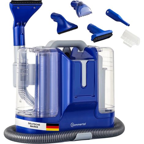 SOMMERTAL CompactCleaner WS450 5in1, Gerät für Teppiche, Treppen, Polster, Sofa, Auto, Tiere, Flecken, Leistungsstarker 450w Motor, Waschsauger, mit Zubehör, Selbstreinigung (1/5)