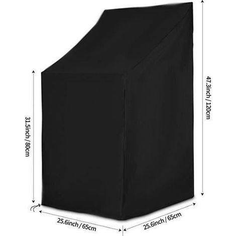 Schutzabdeckung für Gartenmöbel - Marke - Modell - UV- und wetterbeständig - Schwarz