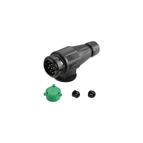 13 Prise Remorque Broches Male Étanche, 12V Prise attelage 13 Broches Connecteur Prise de Remorque Male pour Porte vélos, Camion,Caravane,Fiche Remorque 13 Broches avec Cache