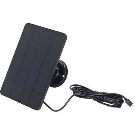 Tnfeeon Chargeurs de Panneau Solaire en Vigueur 4W Micro USB -Camera Chargement du Panneau Solaire pour Applications en Plein Air (BLACK) (1/5)